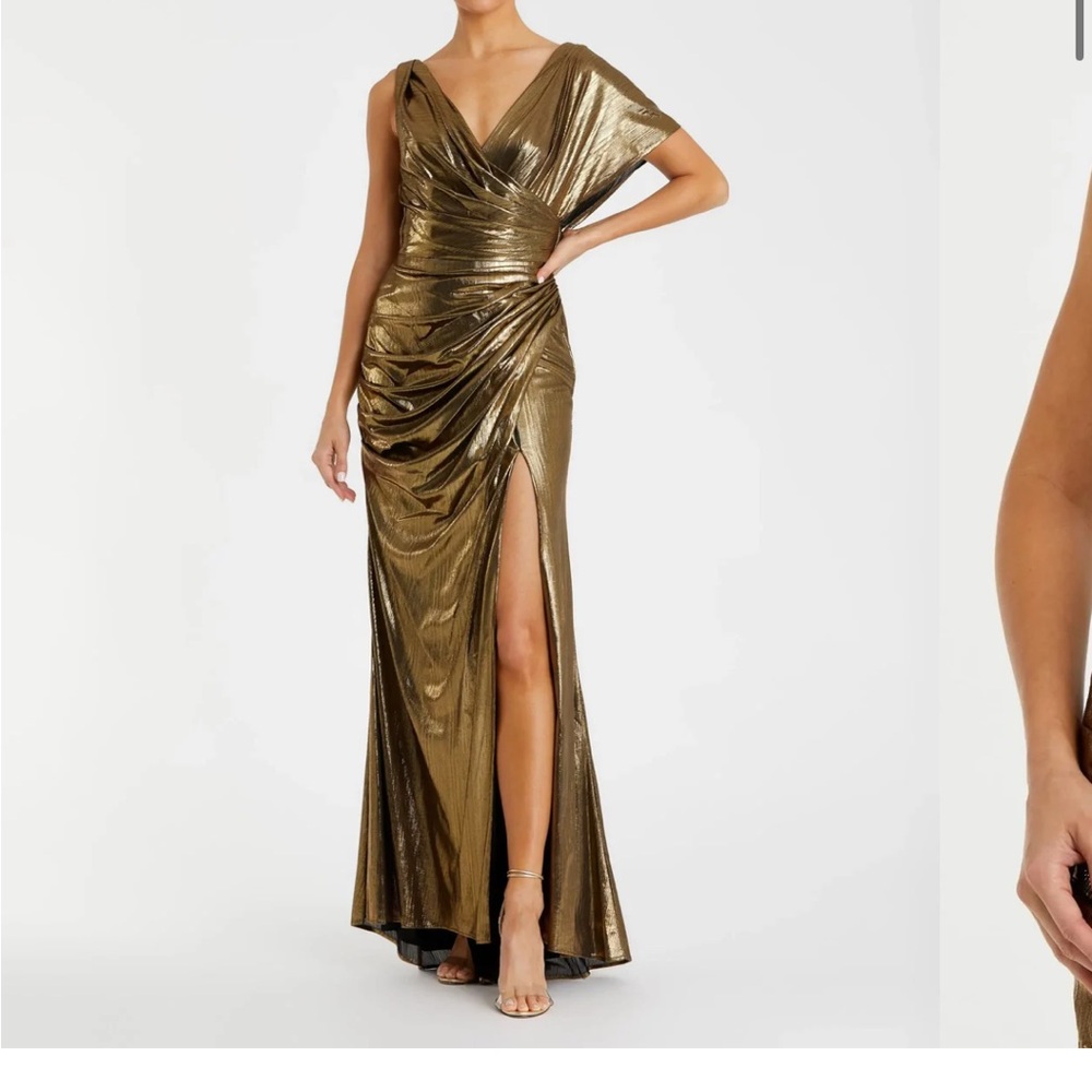 Mac Duggal Gold Asymmetrical Dress